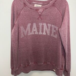 Women's Maine Maroon Crewneck Oversized Sweater
